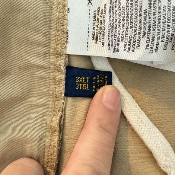 POLO Ralph Lauren Men's Stretch Classic Fit Chino Pants 3XLT Khaki Drawcord - Picture 7 of 14